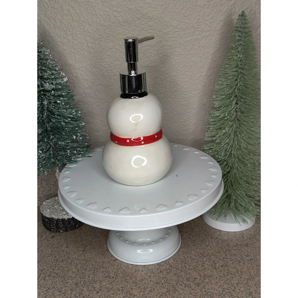 Johanna Parker Retro Conrad Snowman Christmas‎ Soap Pump Dispenser DISCONTINUED